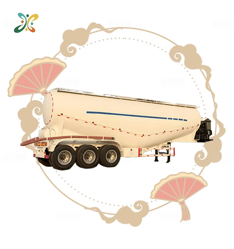 42Cbm 50Cbm 55 Cbm  V Shape Bulk Cement Tank Trailer Fly Ash Cement Bulker Carrier Tanker Semi Trailer For Sale