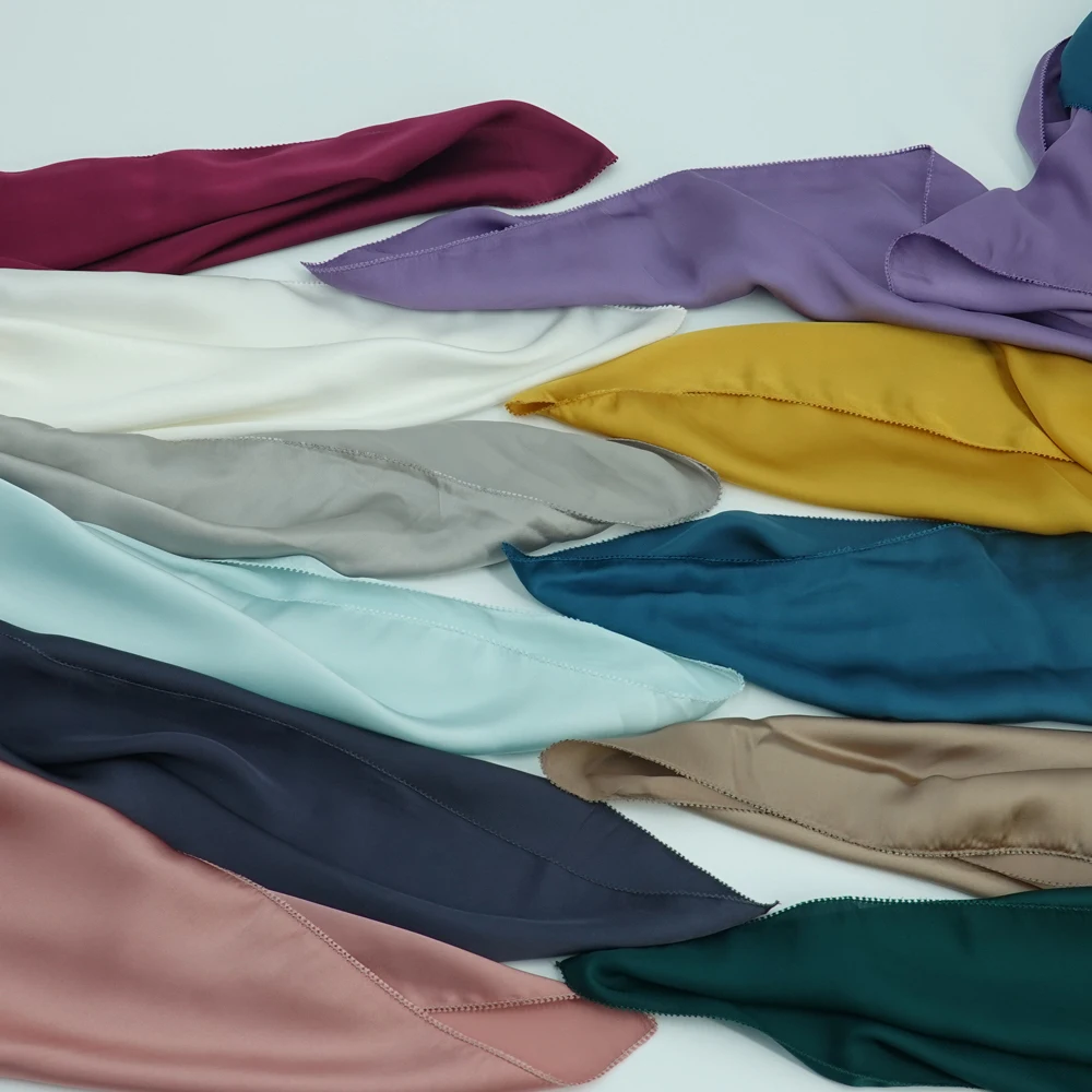 Новый оптовый пользовательский новый стиль леди тудок атласные шифоновые ресницы простой хиджаб шифоновые атласные ресницы хиджаб