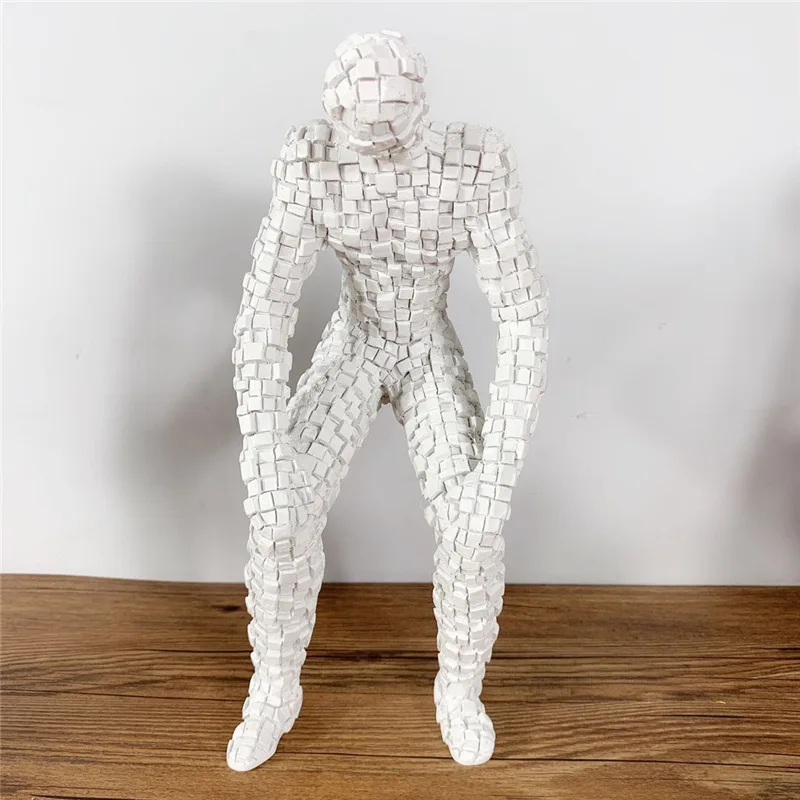 2022 Nordic Hotel Personality Furnishings Mosaic Abstract Characters Resin Home Decoration