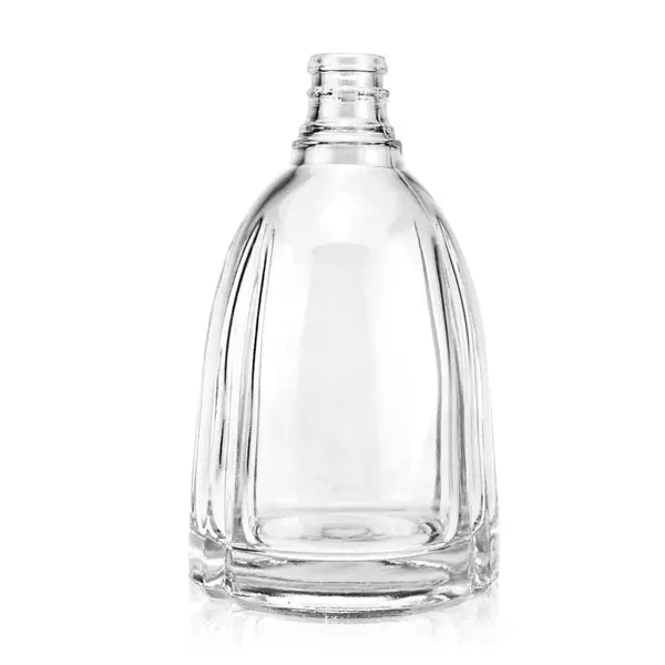 Empty clear custom emboss shape 700ml 750ml glass liquor bottle whiskey vodka gin spirit alcohol glass bottle Whisky Decanter