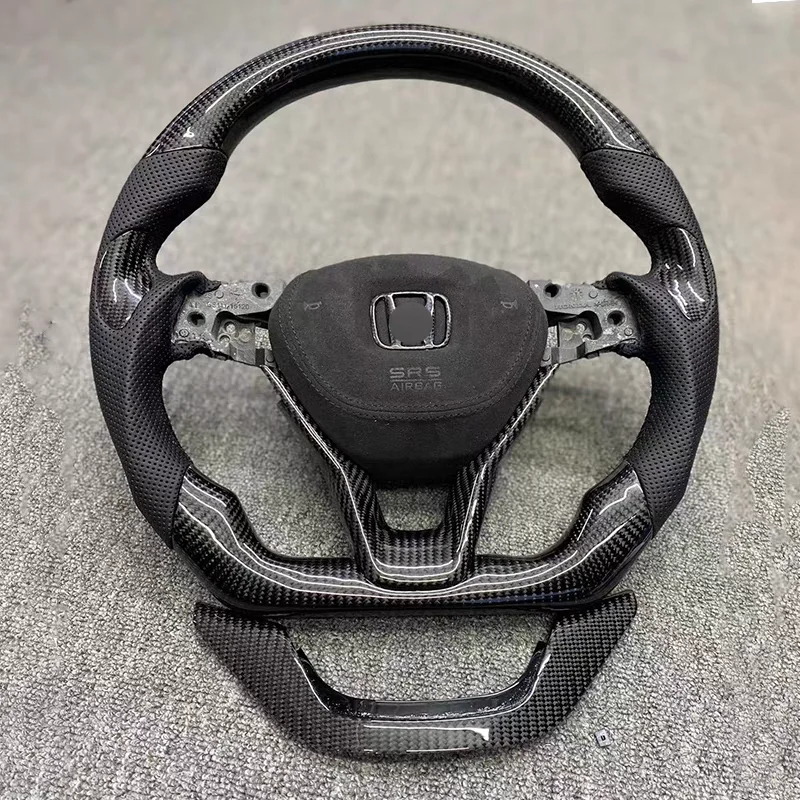 Подгонянное рулевое колесо из углеродного волокна для Honda 10-го поколения 2018-2022 Accord Insight Sport EX LX EX-L V6