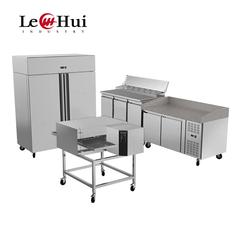 Commercial restaurant double 2 door kitchen Vertical pizza prep table refrigerator congelatre frigerators equipment