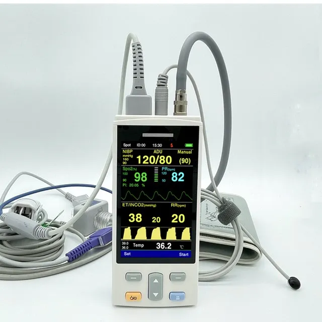 VT300H ветеринарный 4-дюймовый портативный каптограф/Насыщенность spo2/nibp/температура