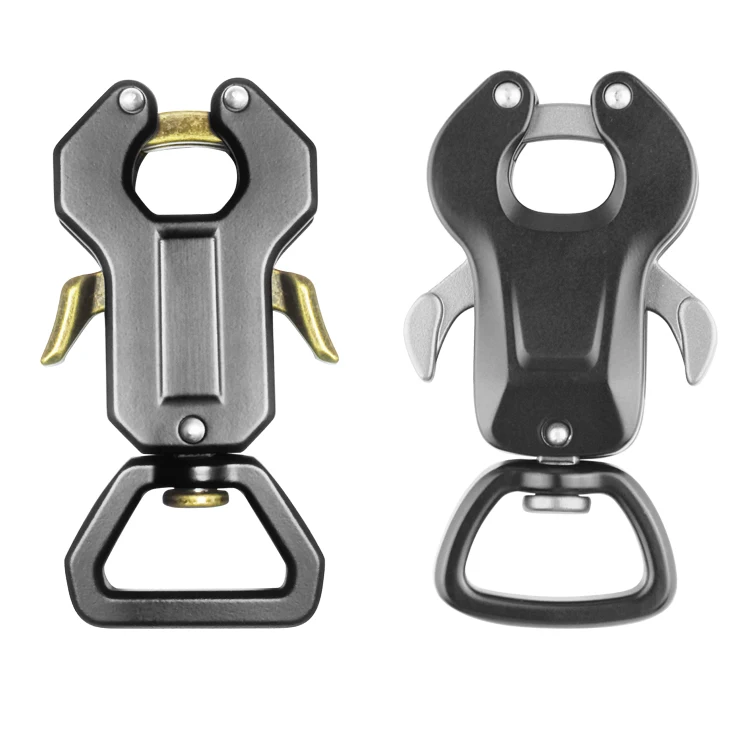 new arrival  High Quality dog leash Frog Clip carabiner Quick Side Release swivel hooks Dog Collar 25mm