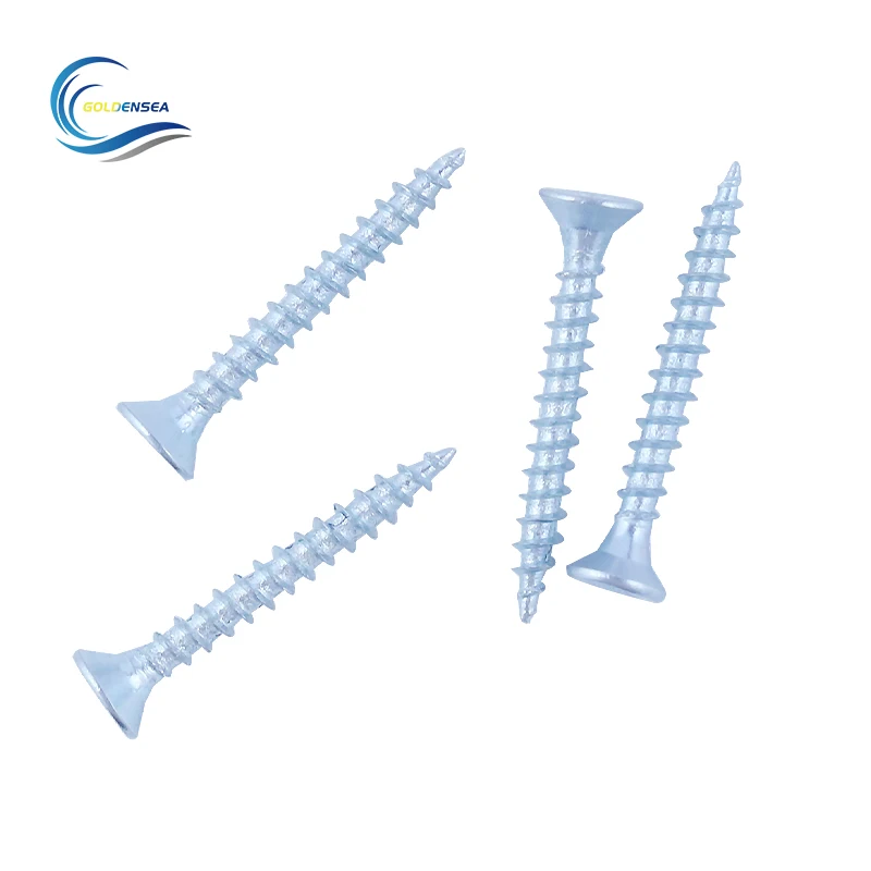 Plated Chipboard Screw Carbon Steel White Zinc Wood Best Quality Self Tapping Chipboard Screw