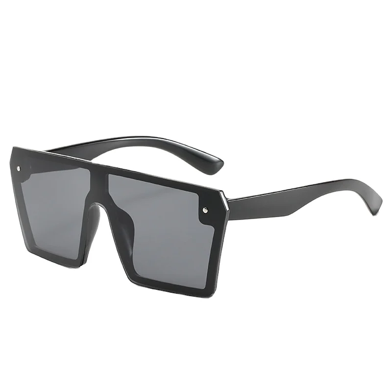 
2021 new bright fashion large frame colors reflective mercury siamese square glasses male sunglasses 