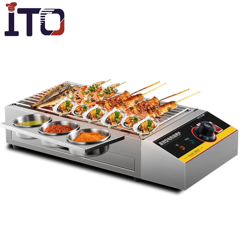 Kitchen Equipment Camping BBQ Grills Outdoor Fast Food Machines Mobile Truck Rotisserie Barbecue machine
