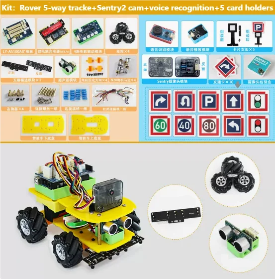 Visual recognition sensor K210 camera module ESP32 developed board for ar-duino Sentry Rover 5-way tracking version