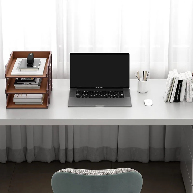 Folding 3 Tier Stackable Desk Papers Organizer Tray PU leather tray desk organizer School Office Accessories Storage Holder