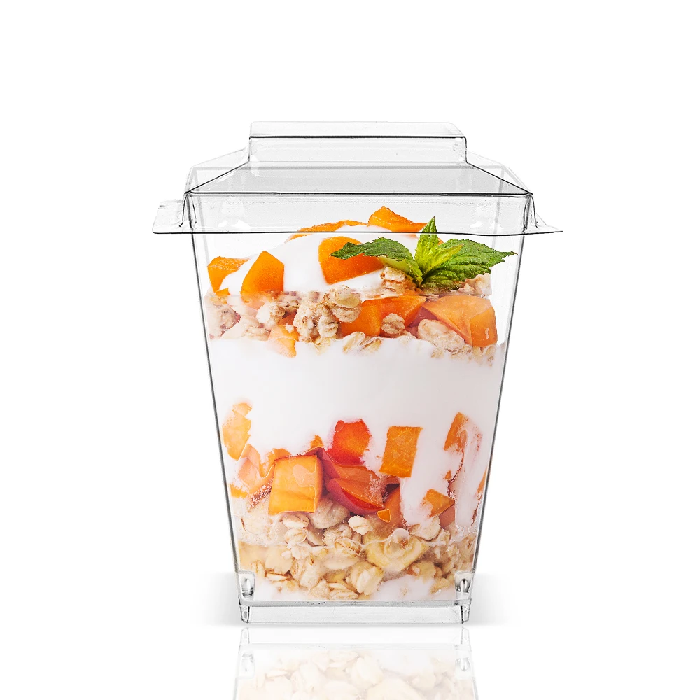 Europe-Pack 160ml factory direct disposable plastic tableware dessert plastic cups with PET lids