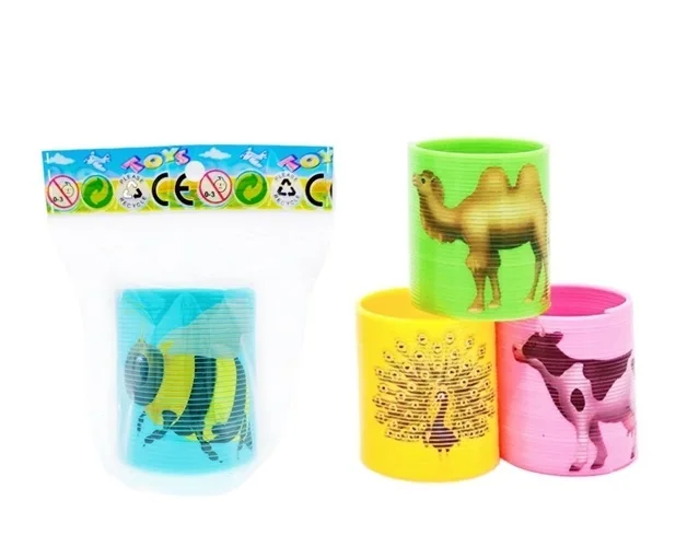Accept OEM Design Kids Other Classic Education Toy Creative Plastic Animal Toy rainbow Magic Spring Toy