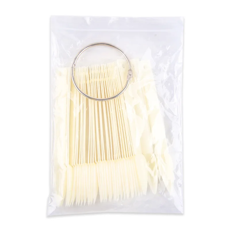 Cheap Fan 40 Tips Nail Polish Display False Nails Art Palette Color Chart With Ring For Color Card Display