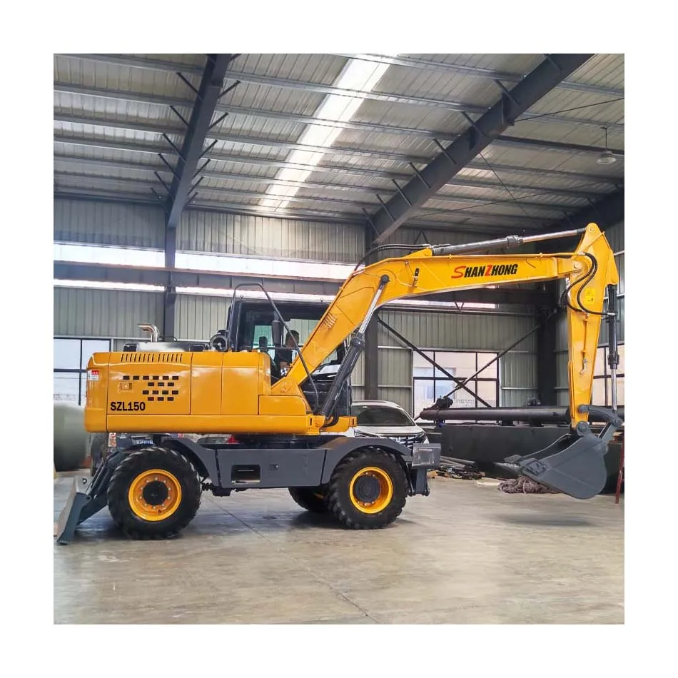 Factory Supply Directly 13ton 14ton Hengte Hydraulic Wheel Excavator with Hydraulic Oil Brake