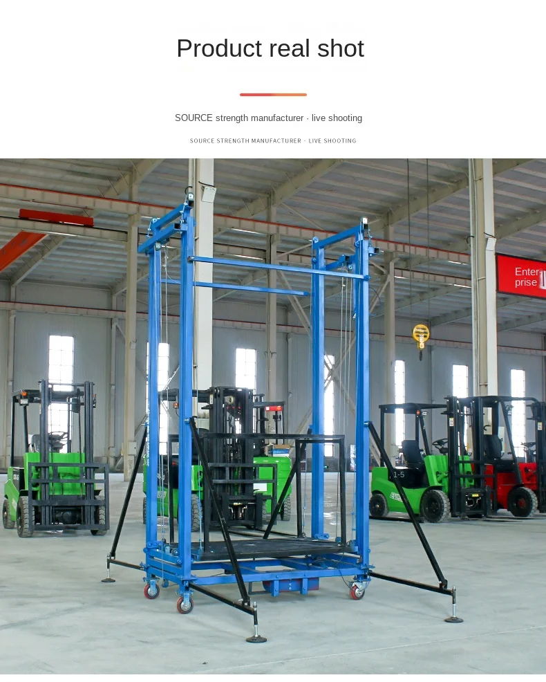 2-8M 500KG Remoto Control Electric Lifting Ladder Scaffolding Mobile Telescopic Folding Platform