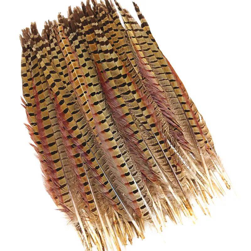 Natural 10-70CM Ringneck Pheasant Tail Feather for Craft headdress needlework table Plumes