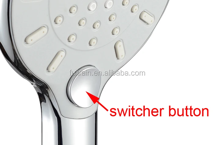 Wholesale New Style Bathroom Button Switch Hand Shower 3 Function Massage Shower Head