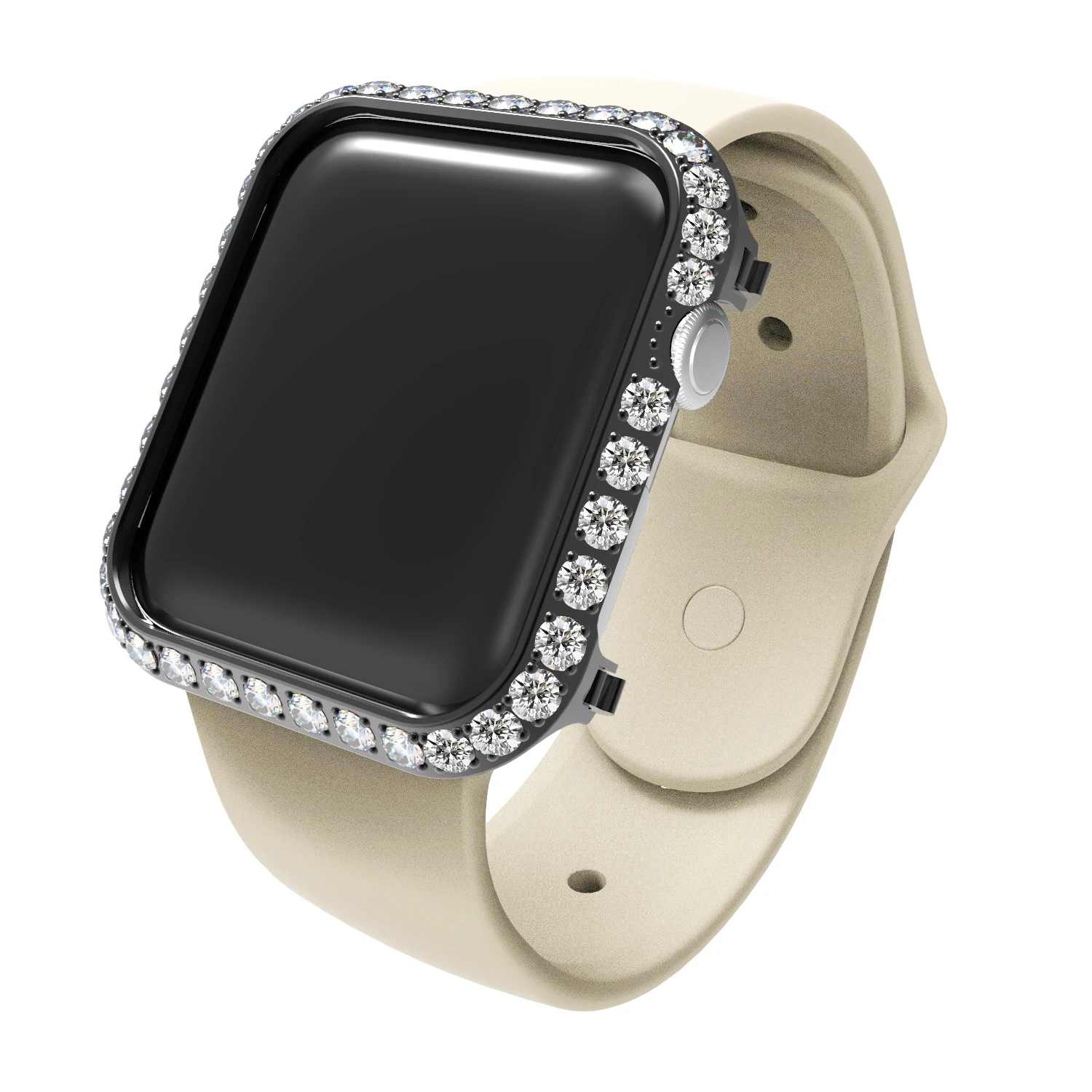  New Arrival Luxury Diamond Bling Smart Watch Case 44mm Protective Face Cover for Apple