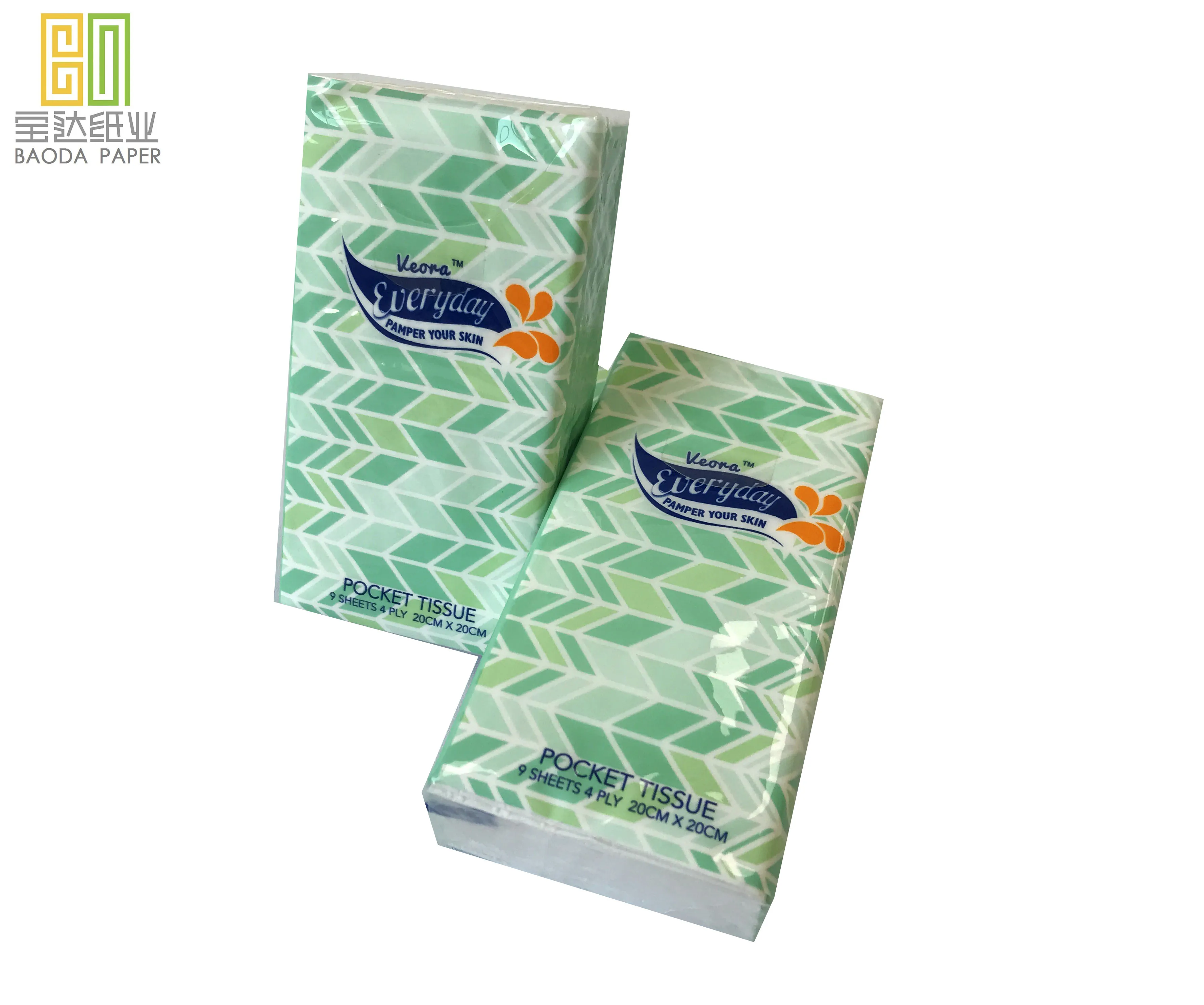 Лидер продаж, дорожный и бытовой биоразлагаемый натуральный бумажник, 3 слоя, 4 слоя, карманная салфетка для лица