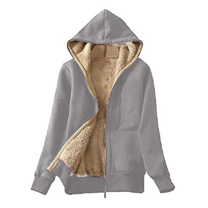 Новинка Осень-зима 2021, плюшевая куртка, Женский плюшевый свитер с капюшоном, топы можно носить с обеих сторон женских курток