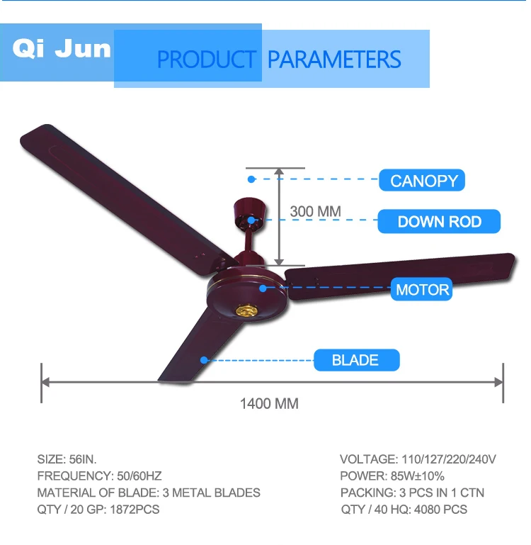 56 inch/1400mm Brown Color Orient Deluxe Ceiling Fan With Copper Motor Aluminum Blade to India Ghana Kenya Togo Tanzania Africa