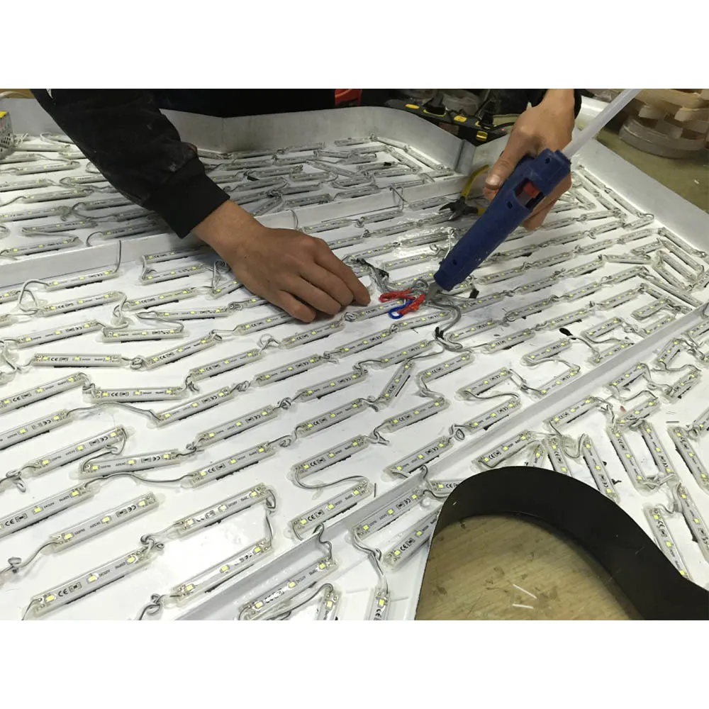 Custom Stainless Steel backlit Advertising Sign Outdoor Led Letter Sign 3D Led Channel Letter for supermarket name