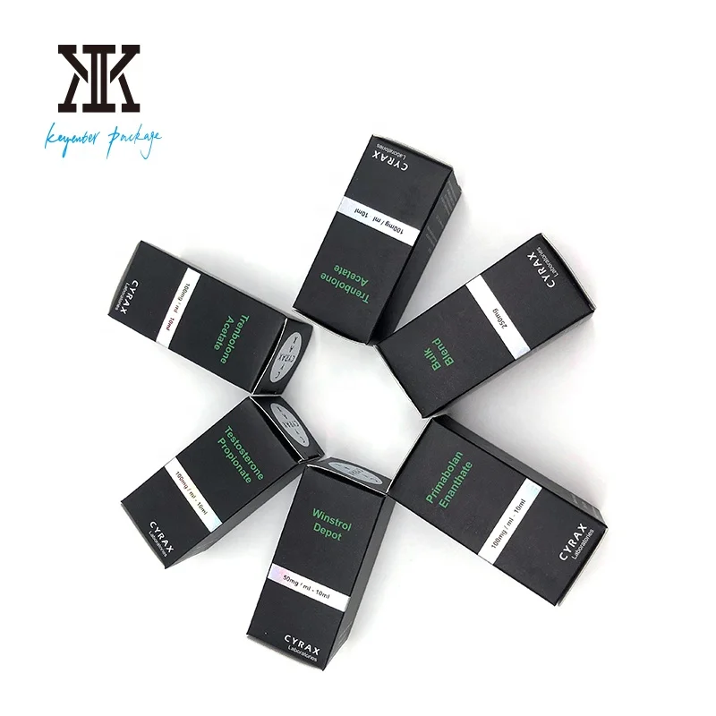 10ml vial packaging 250gsm hologram stamping vial box packaging