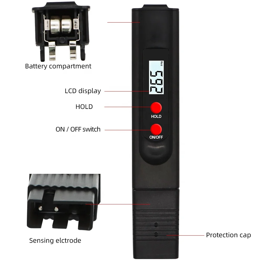 backlight Digital TDS meter pen Water Quality Tester filter meter  measuring tool for Aquarium
