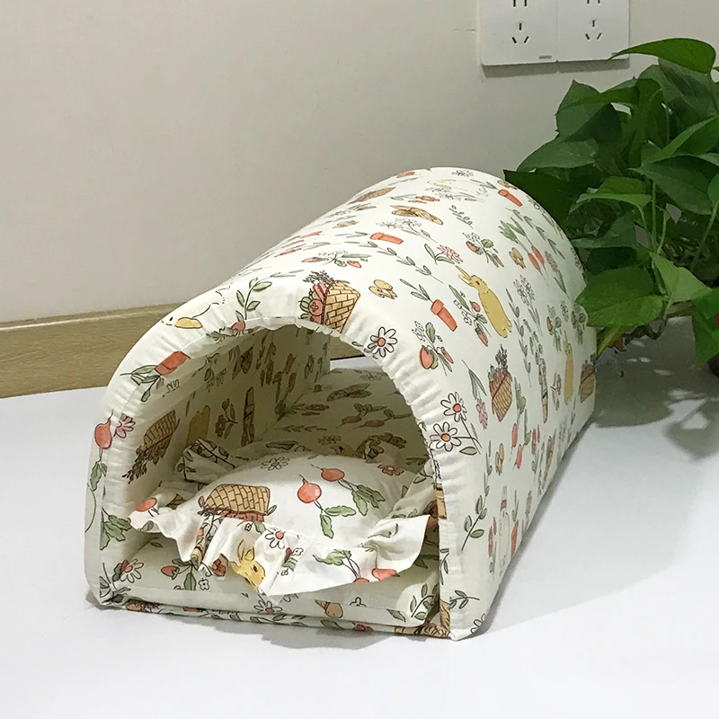 rabbit  accessories Small Animals Soft Fabric Bunny Bed LARGE Hideaway Tunnel Perfect House For Bunnies Rabbit Guinea Pig house