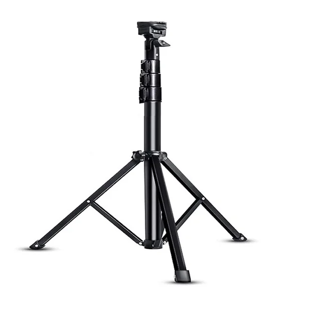 53in Retractable Aluminum Tripod with Wireless Remote and Phone Clip for TikTok Live,tripod stand for phone,video camera stand