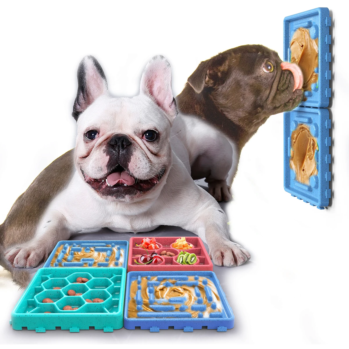Multi functional detachable dogs lick mat with suction cup Food 2021 Puzzle Toy Dog Feeder