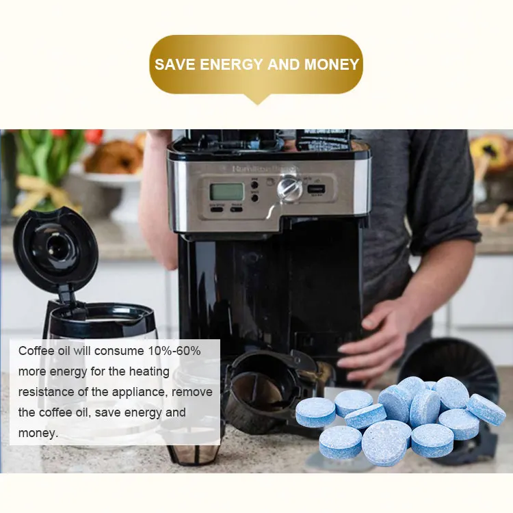 Remove coffee oils from both batch drip brewers, automatic espresso machines and back flushing espresso machines