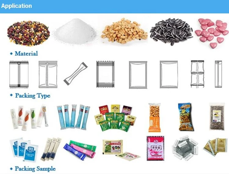 Fertilizer Seeds Granule Vertical White Sugar Stick Jelly Candy Sachet Packing Granular Packaging Machine
