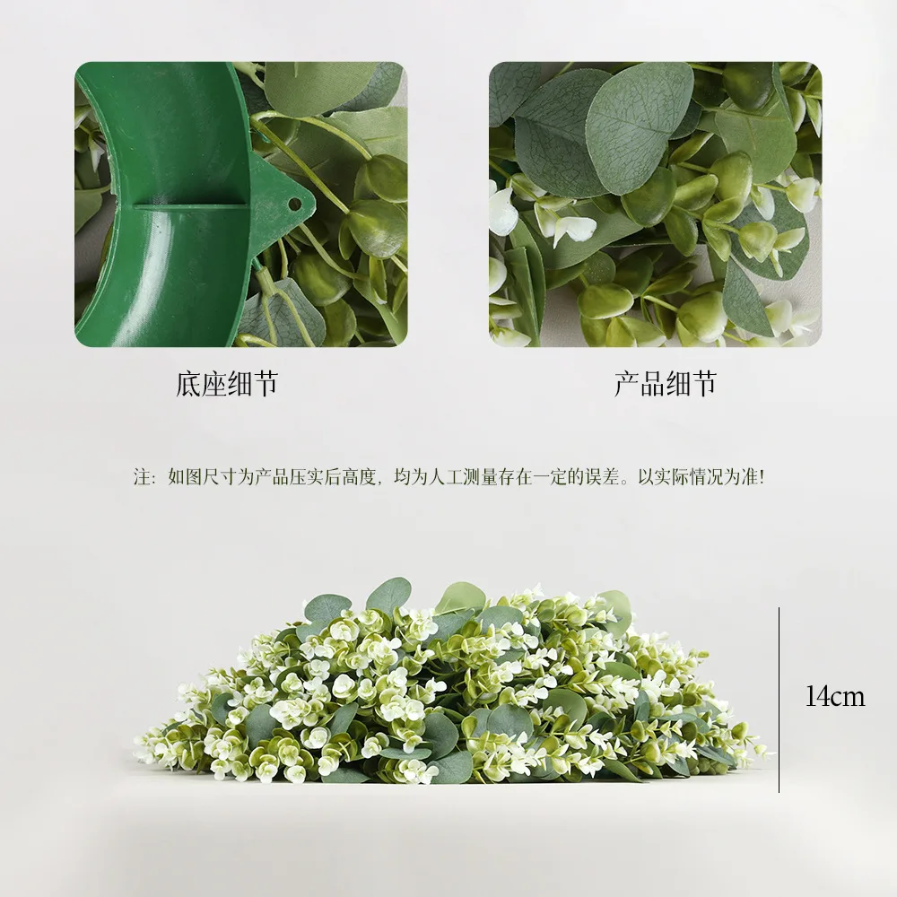 
2021 Amazon Hot Selling Artificial Wreath Eucalyptus Leaf L M S Size Green Leaf Wreath Door Wall Ornaments Artificial Wreath 