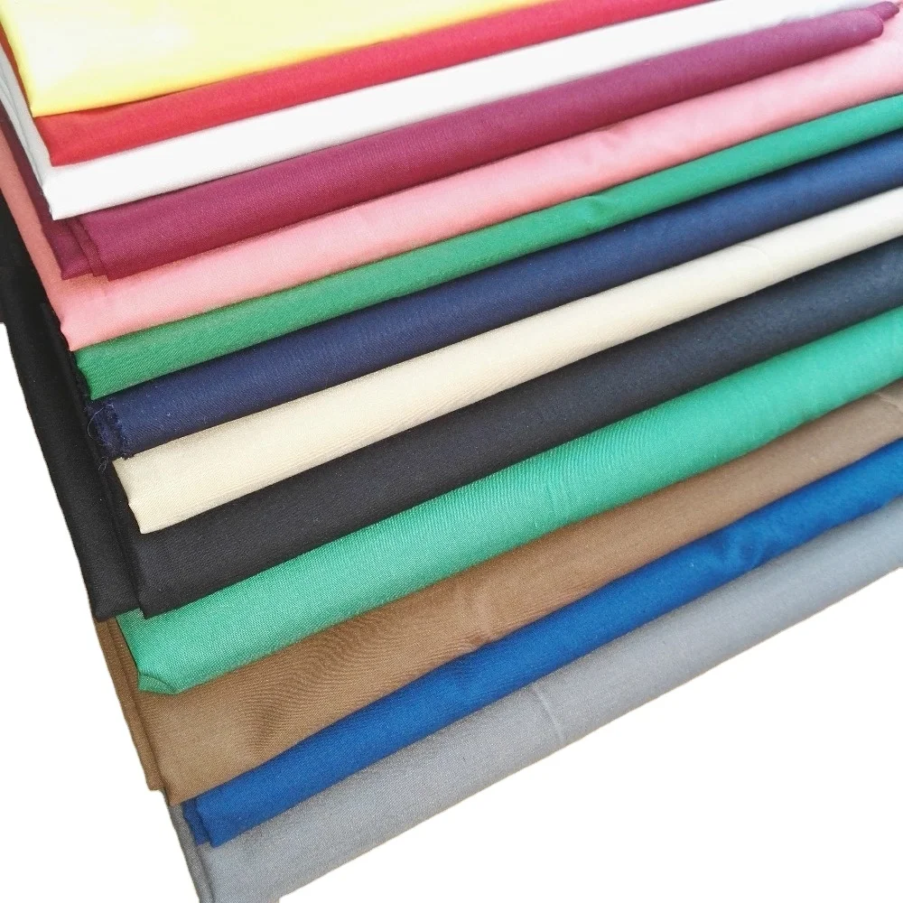 poly- cotton plain poplin woven dyed fabric for sofa lining textile