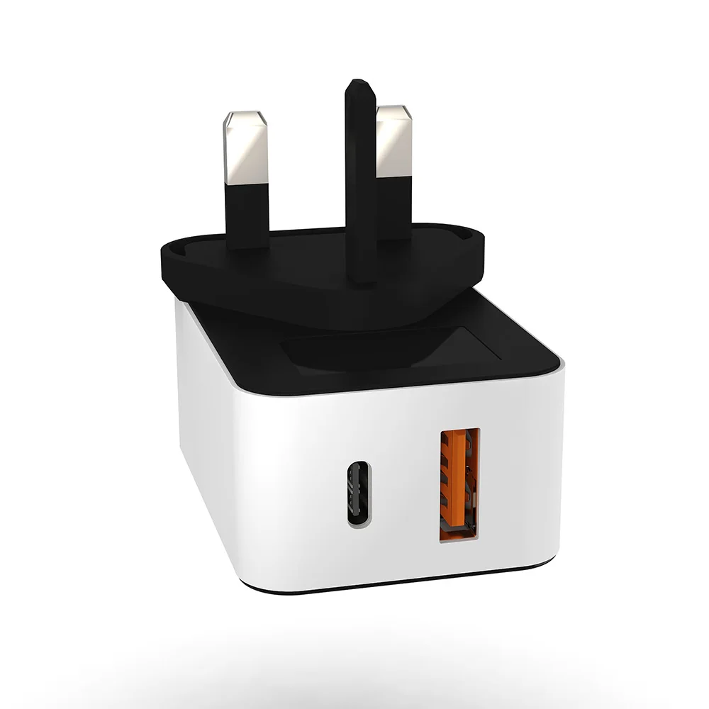 CE RoHs FCC KC certificated PD18W super Fast Charger with 3A C to C usb cable, quick charging adapter with C to L cable