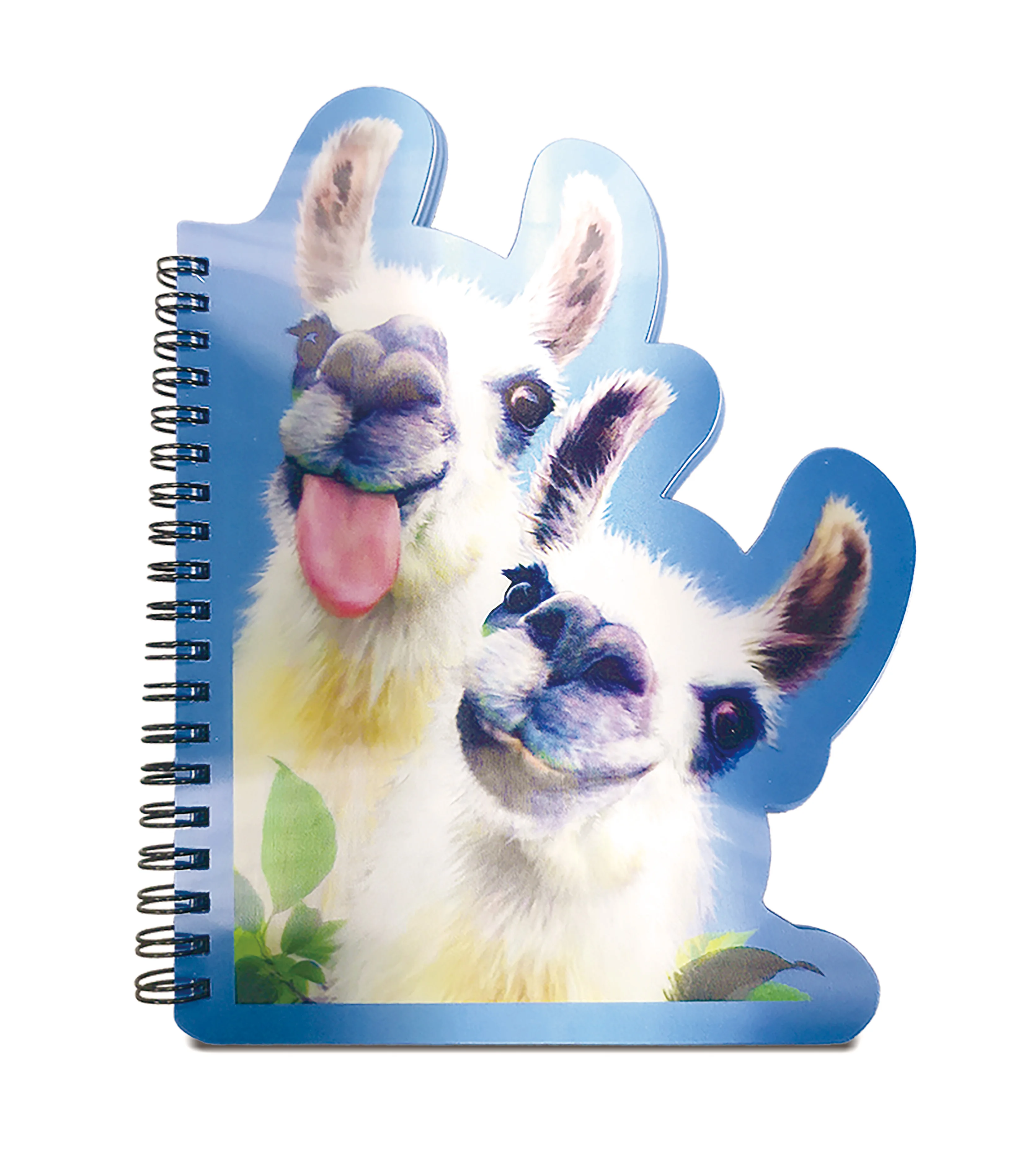 
ALpaca Irregular Shape 3D Lenticular Black Sprial Wire Binding Journals Custom Logo Notebook 