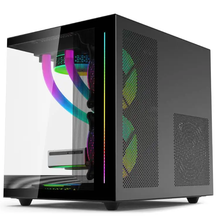 wholesales custom logo computador transparent computer case gaming accessories matx pc cabinet tower gaming case