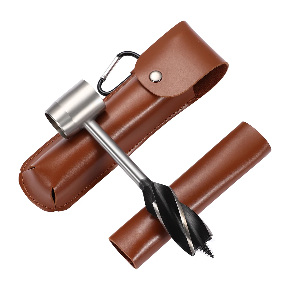 Bushcraft Survival Manual Auger Drill Bit  Scotch Eye Wood Drill Peg Manual Hand Auger for Camping Shelter Building
