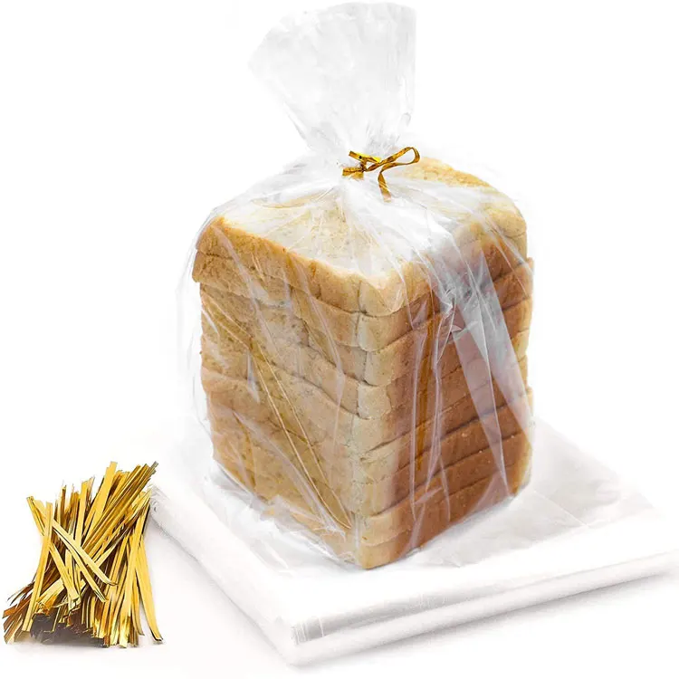21x46 Baguette CPP French loaf Cellophane bags Transparent Cello bread bags with twist ties clear for bread cellophane bags