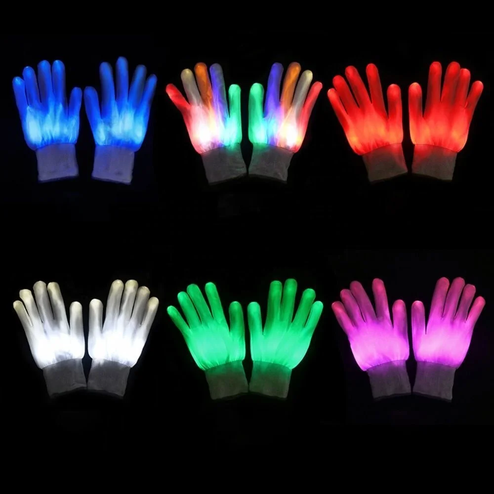 Cheap Festival Party LED Flashing Gloves Colorful Rave Led Finger Light Gloves Kids for Neon Party