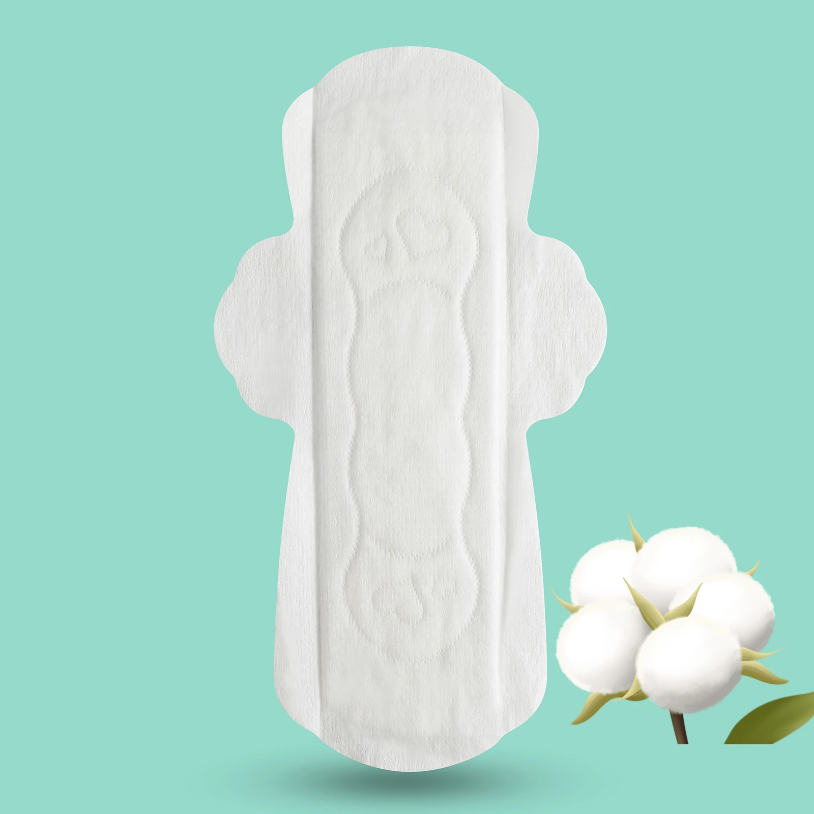 Bamboo Fiber Sanitary Napkin Eco-friendly Plant Herbal Organic Cotton Sanitary Pads Wings