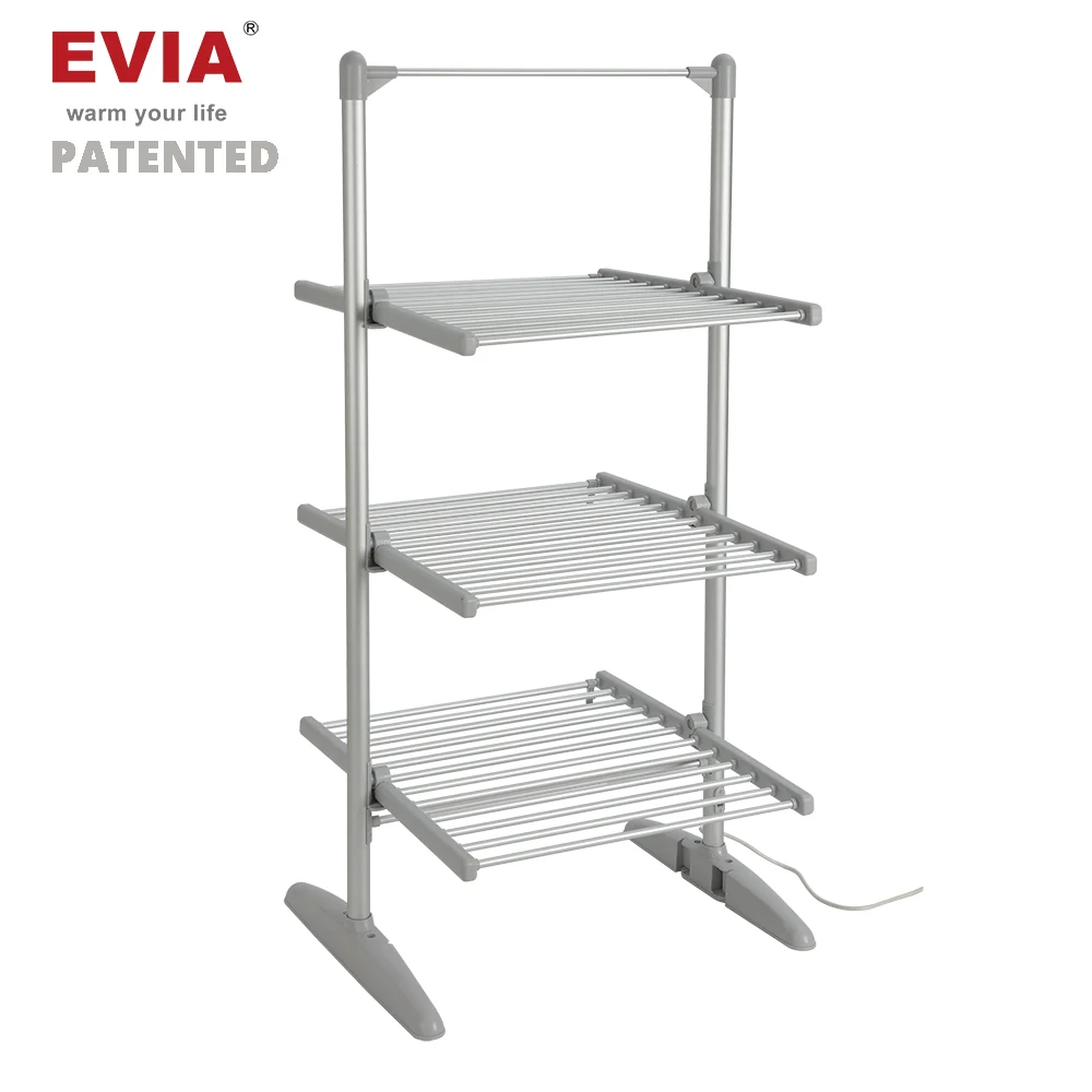 EVIA Three Layer Vertical Electric Clothes Dryer Machine Cloth Drying Rack