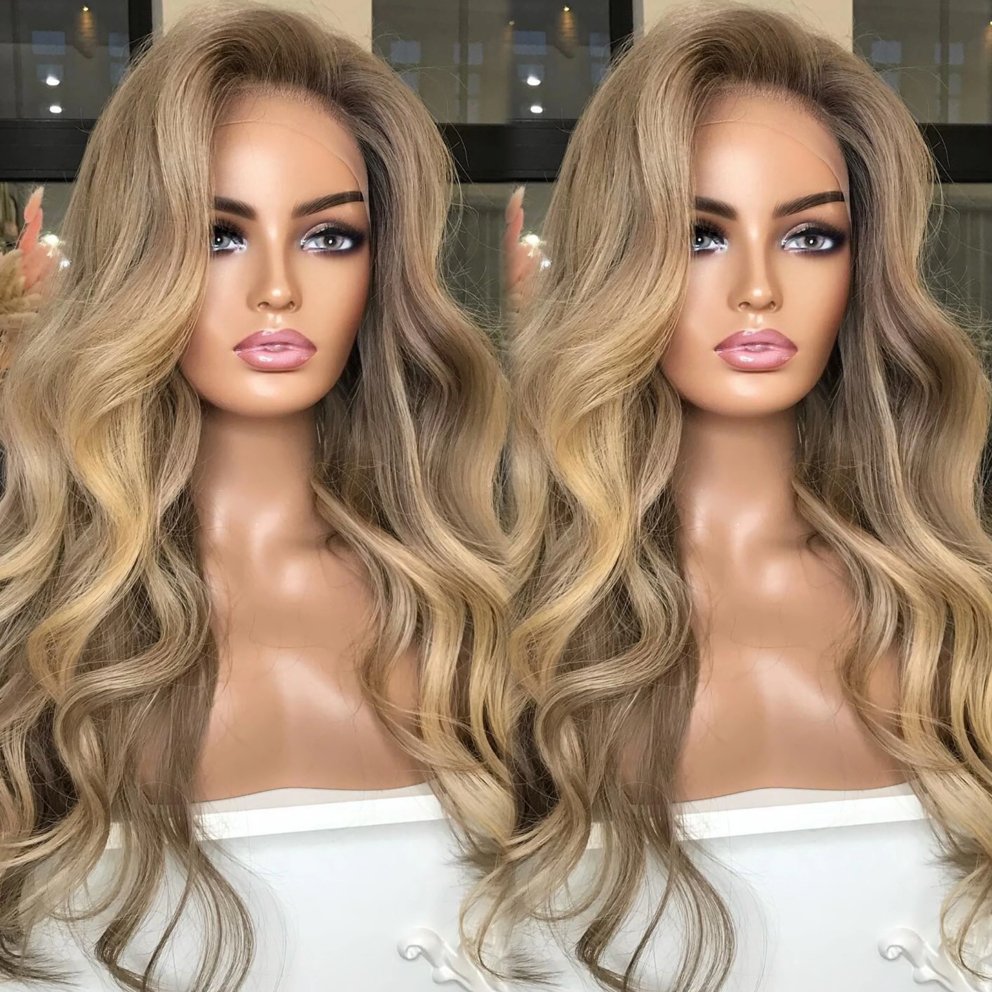 Парики из натуральных волос с прозрачной сеткой