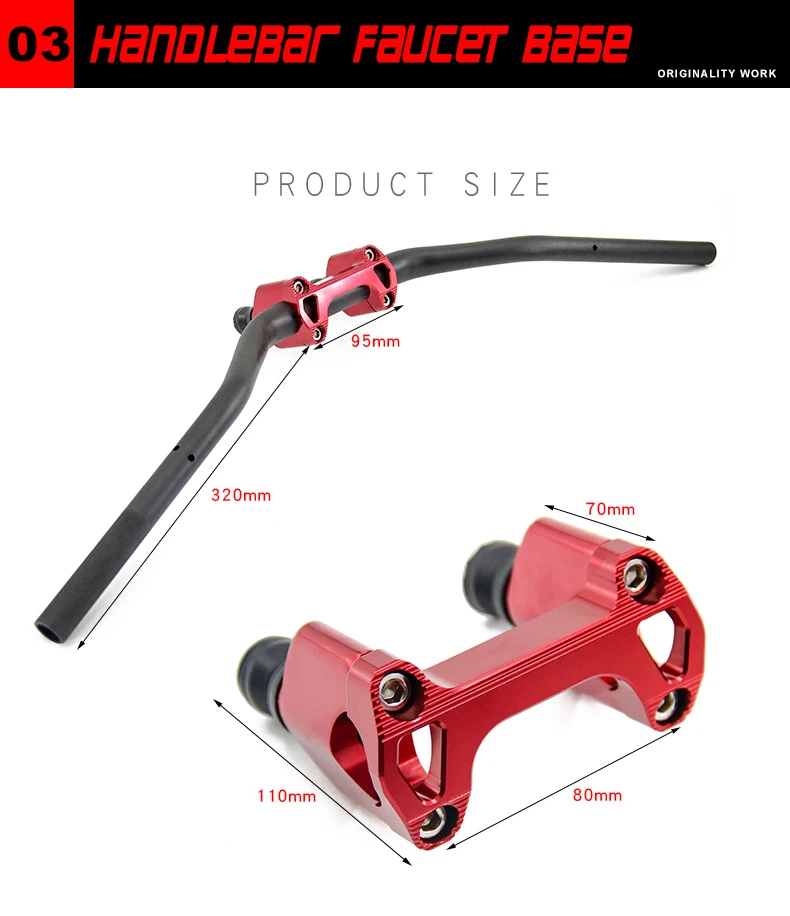 Motorcycle Universal Bracket Fixture 7/8-Inch 22mm Motorcycle Mounting Fixture Riser