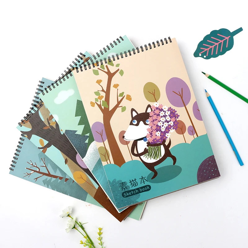 
Stationary supplier customized school origin type hardcover recycled A4 sketch book Practical Paper sketch books 
