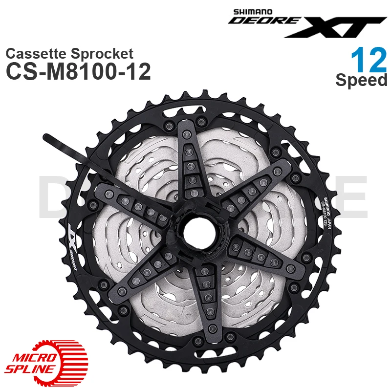 Шимано DEORE XT CS-M8100 Кассетная Звездочка M8100 Freewheel Cogs горный велосипед MTB 12-ступенчатая 10-51T звездочка