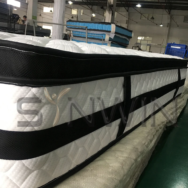 Cheapest Compressed Rebonded Foam Spring Mattress China Factory Made Matrass Best Seller Queen Bed Mattresses