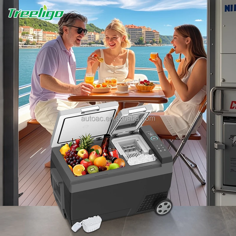 Battery Powered Car Refrigerators Portable camping electric cooler box car refrigerator fridge For Outdoor with ice machine