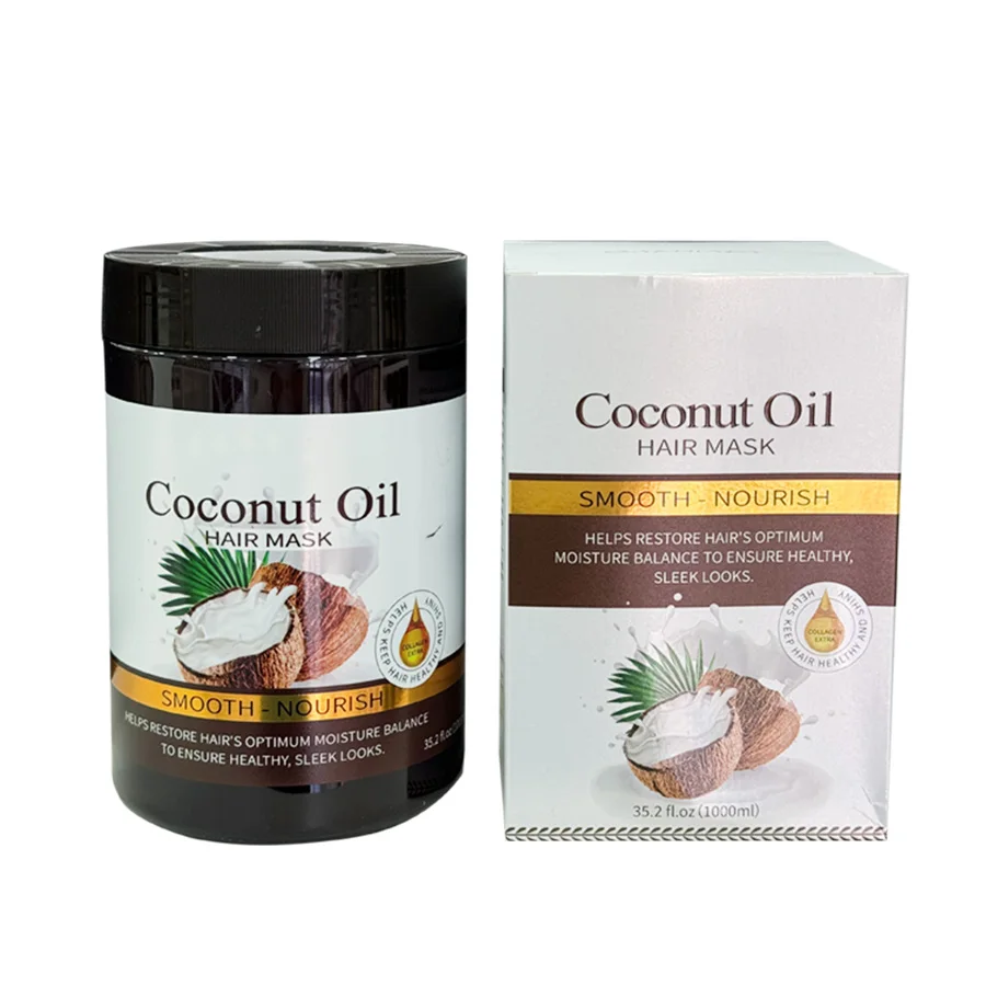OEM/ODM Natural coconut oil essence hair mask Nourishing and moisturizing care Deep treatment for hair damage Keratin hair mask