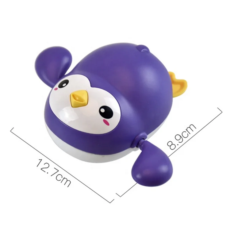 
New Baby Swimming Pool Shower Bath Toys Cute Animal Penguin Wind Up Chain Bathing Clockwork Bathroom Game Water Beach Toys 
